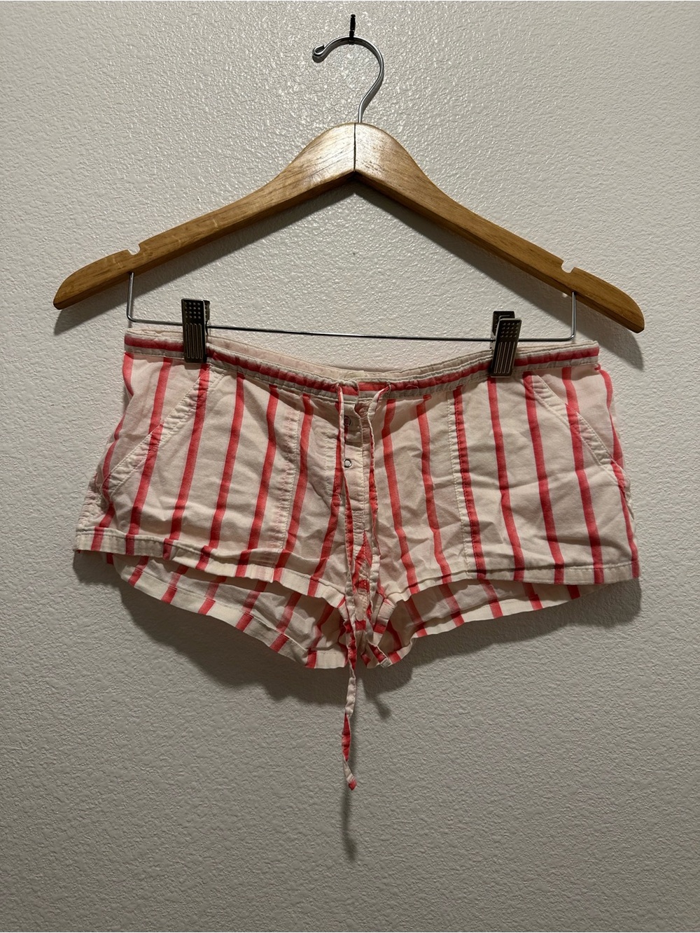 American Eagle Outfitters - Women’s Pink Stripe Cotton Sleep Shorts